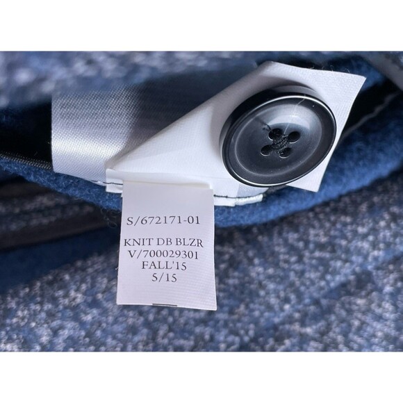 Banana Republic Women 8 Blazer Coat Wool Textured Knit Career Heathered Blue - Picture 11 of 13